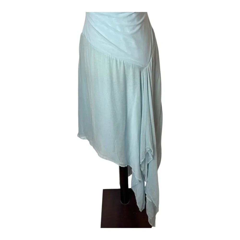 Bec+Bridge‎ Dress Women 10 Dolphin Blue  Elzette Strapless Asymmetric Midi NWT